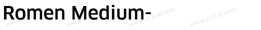 Romen Medium字体转换